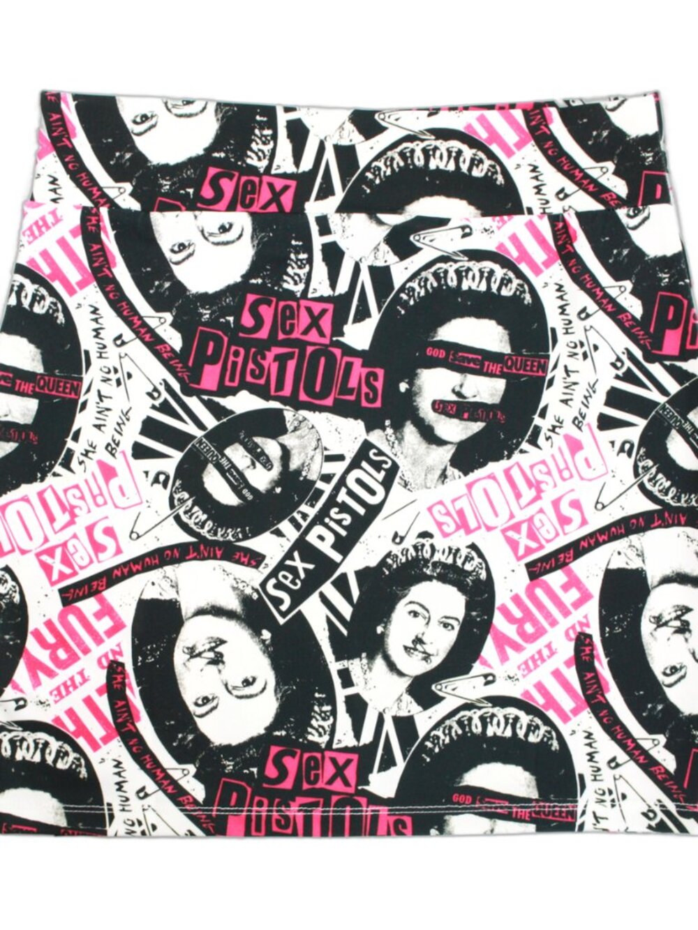 Sex Pistols - No Fun Tube Skirt - Punk Rock Mini Stretchy Music Band RARE NWT - Picture 4 of 5